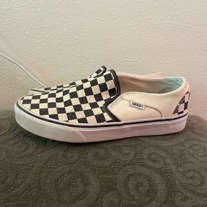 Women's Size 8 Checkerboard Vans